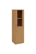 N 4 - 4DS kancelářská skříň, 1-dveřová/prosklená, pravá, 1450x400x400, buk Royal